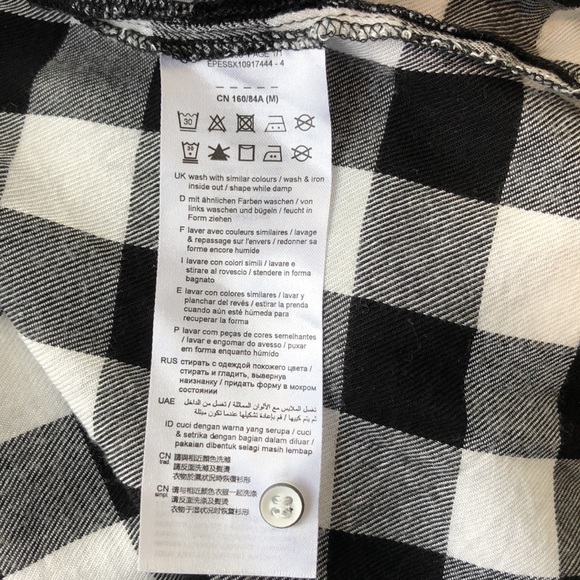 Esprit EDC black and white plaid shirt - Picture 5 of 6
